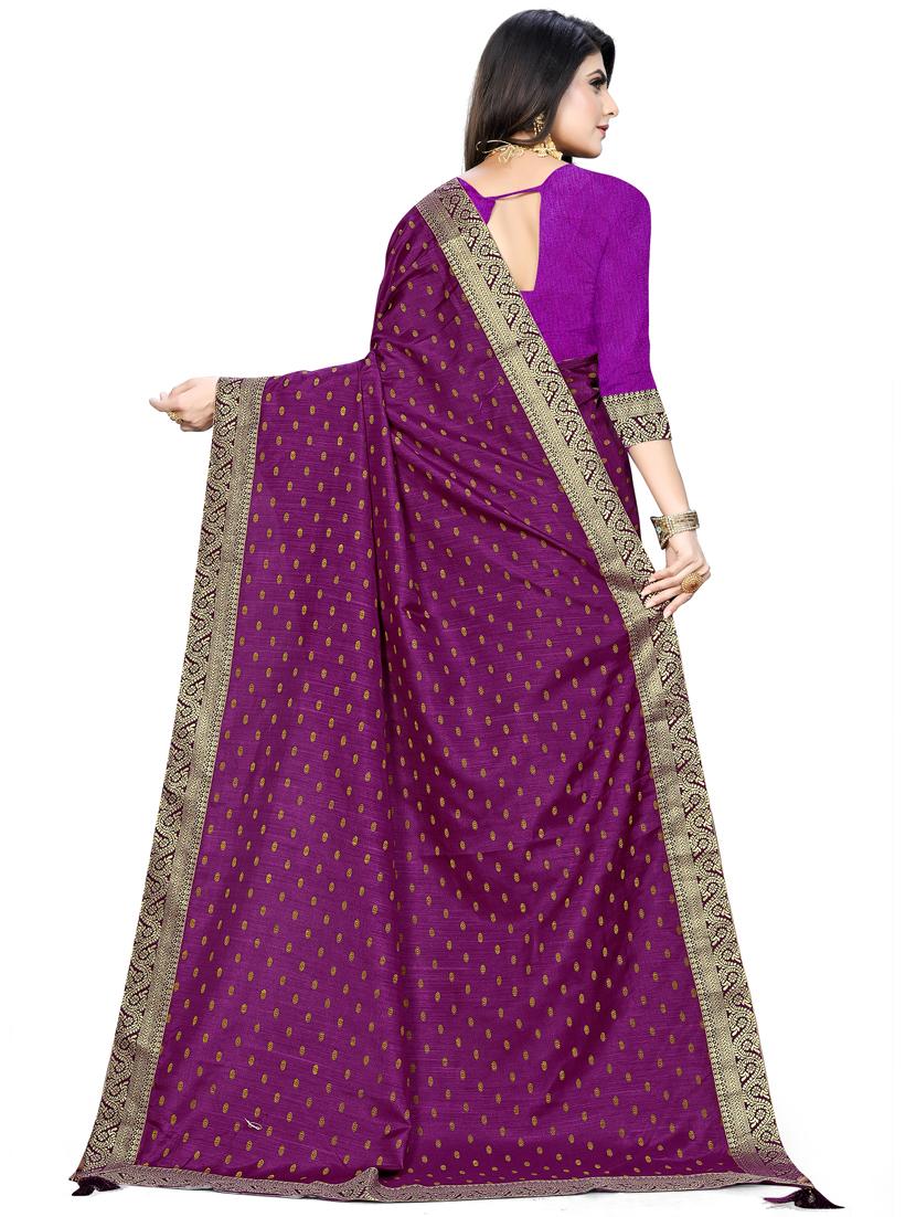 self design woven saree with blouse - 18298589 - Zoom Image - 2
