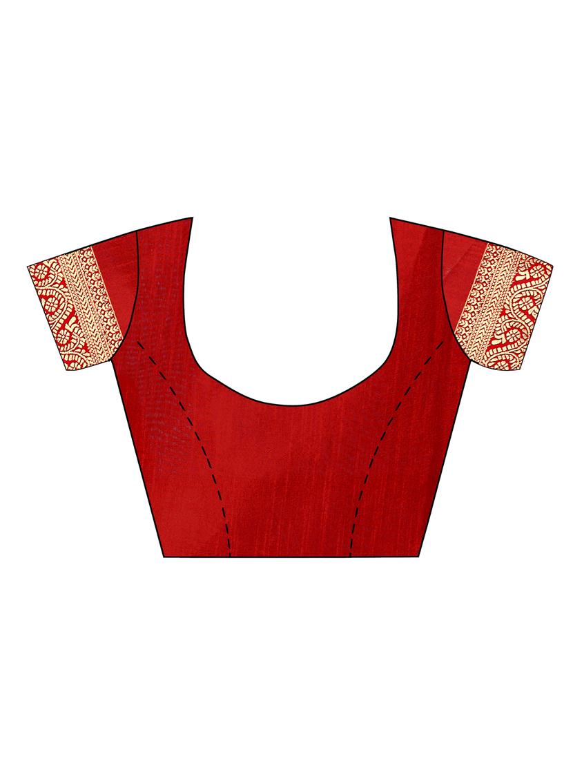 self design woven saree with blouse - 18298591 - Zoom Image - 3