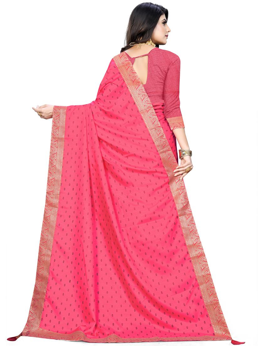 self design woven saree with blouse - 18298593 - Zoom Image - 2