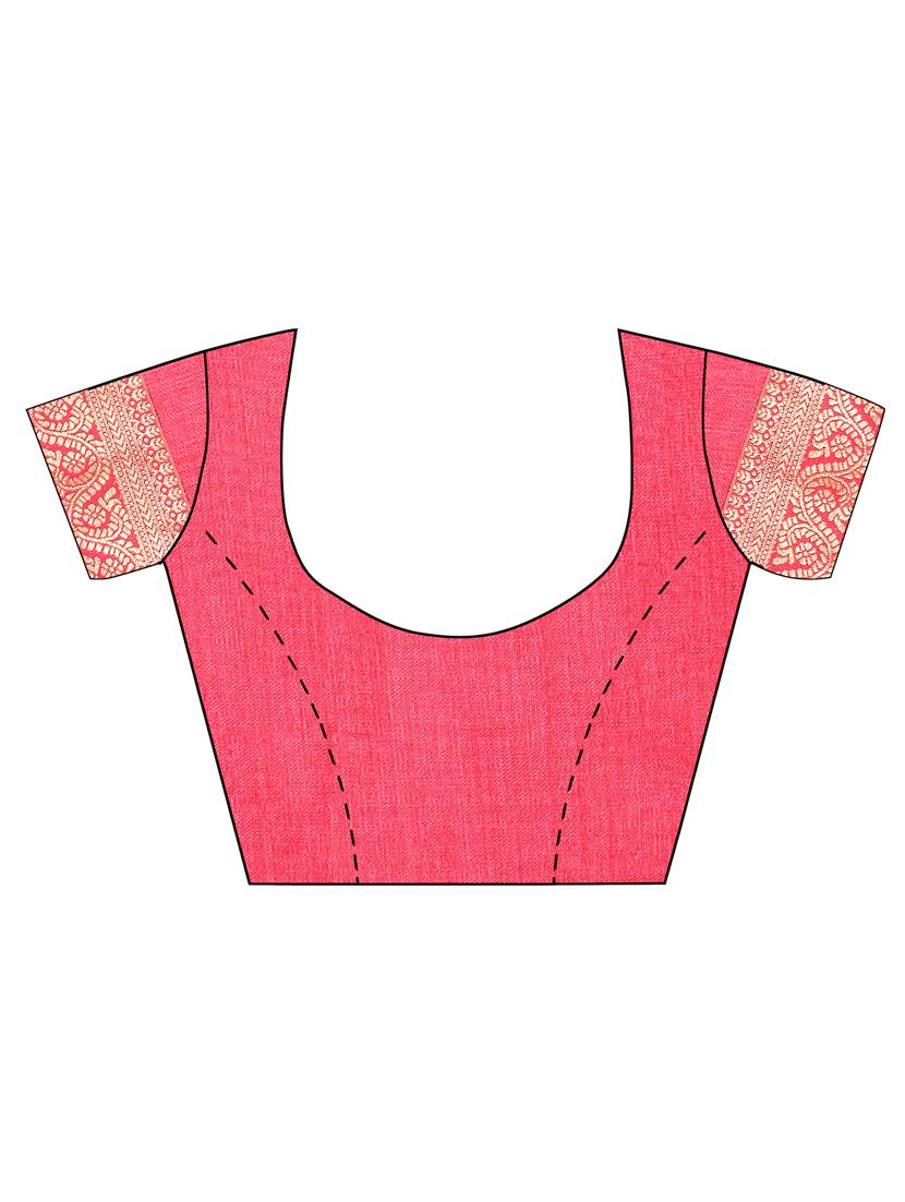 self design woven saree with blouse - 18298593 - Zoom Image - 3