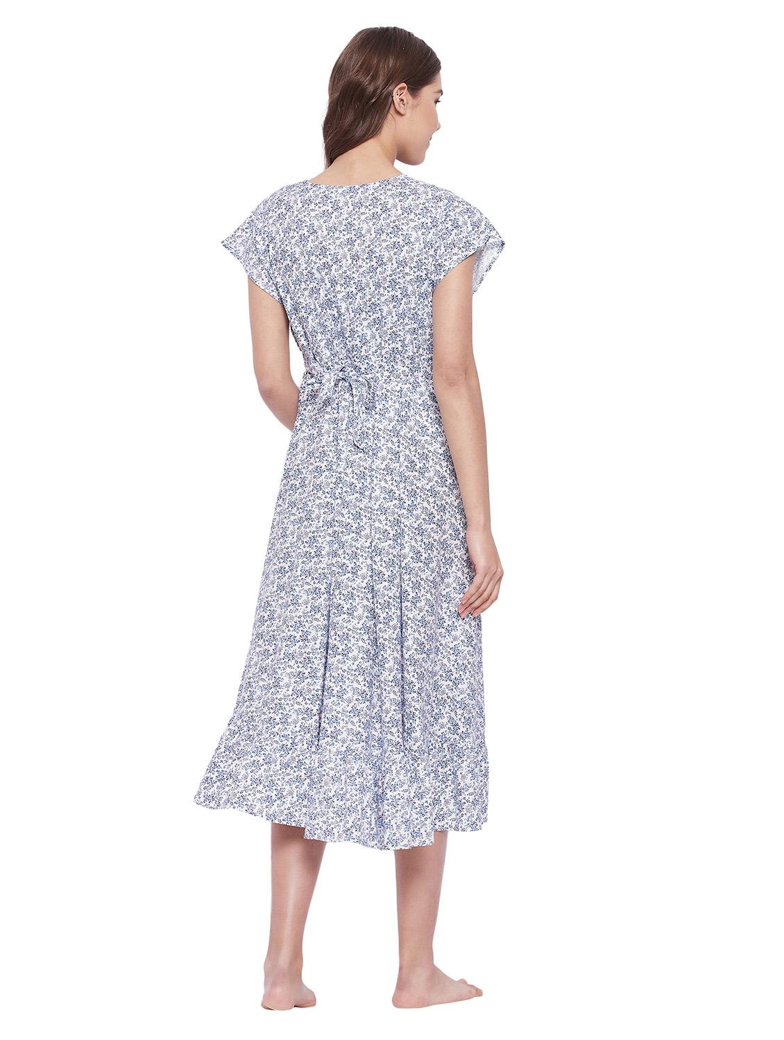 round neck floral maternity wear dress - 18299850 - Zoom Image - 4