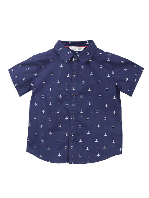 blue printed shirt - 18300021 - Standard Image - 1