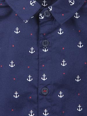 blue printed shirt - 18300021 - Standard Image - 3