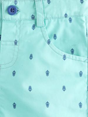 green printed shorts - 18300032 - Standard Image - 3