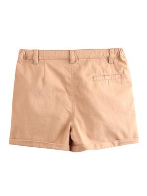 beige solid shorts - 18300033 - Standard Image - 2
