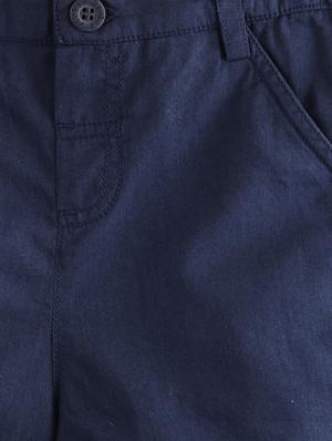 navy blue solid shorts - 18300034 - Standard Image - 3