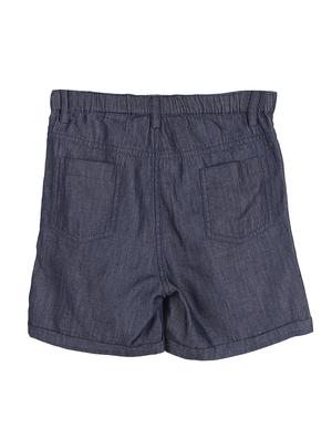 blue solid shorts - 18300039 - Standard Image - 2
