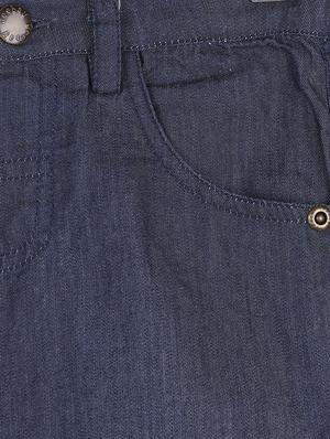 blue solid shorts - 18300039 - Standard Image - 3