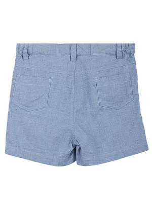 blue solid shorts - 18300042 - Standard Image - 2