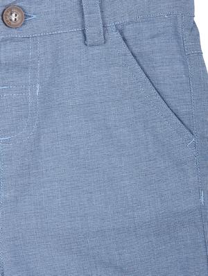 blue solid shorts - 18300042 - Standard Image - 3
