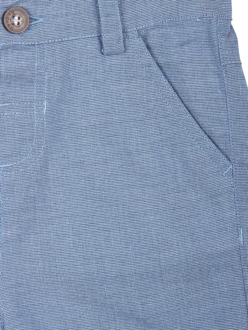 blue solid shorts - 18300042 - Zoom Image - 3