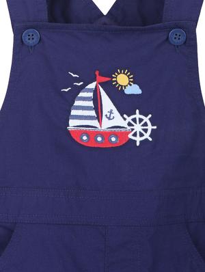 navy blue solid dungaree - 18300044 - Standard Image - 3