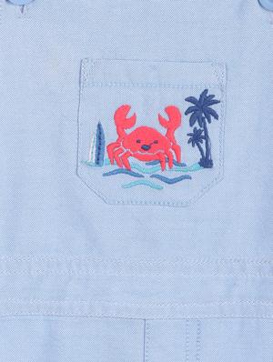 light blue solid dungaree - 18300046 - Standard Image - 3