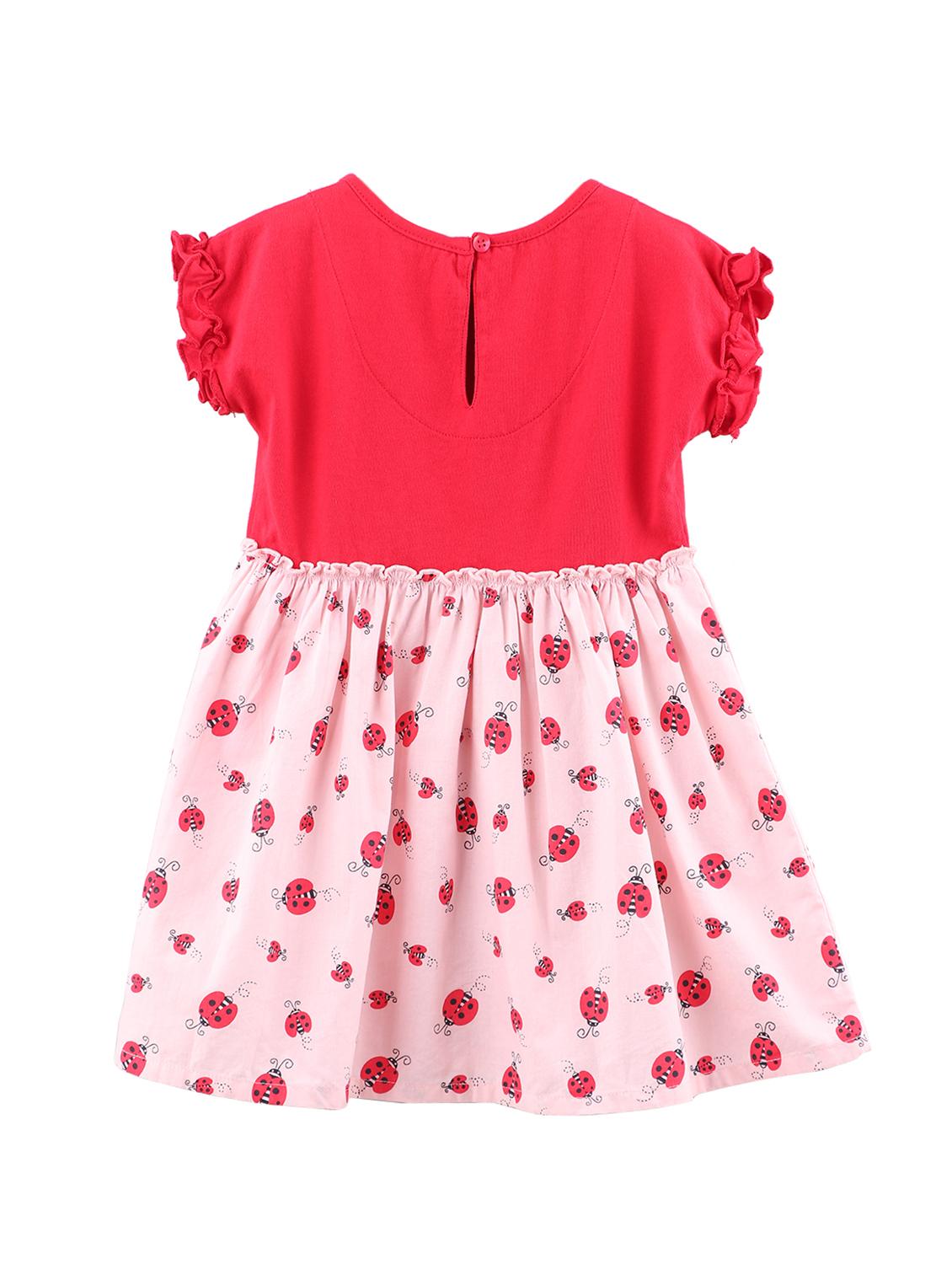 red color block frock - 18300089 - Zoom Image - 2