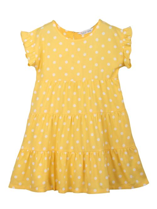yellow polka dots frock - 18300099 - Standard Image - 1