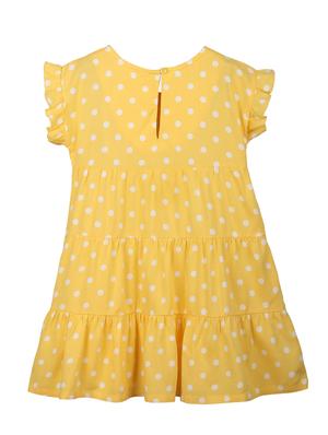yellow polka dots frock - 18300099 - Standard Image - 2