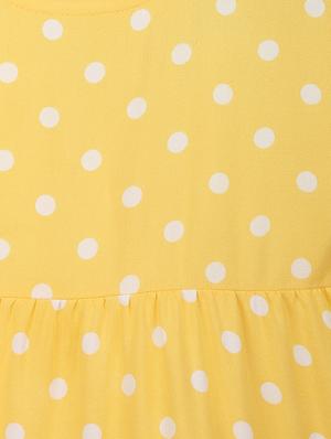 yellow polka dots frock - 18300099 - Standard Image - 3