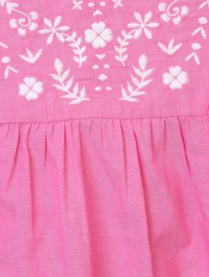 pink embroidered detail frock - 18300101 - Standard Image - 3