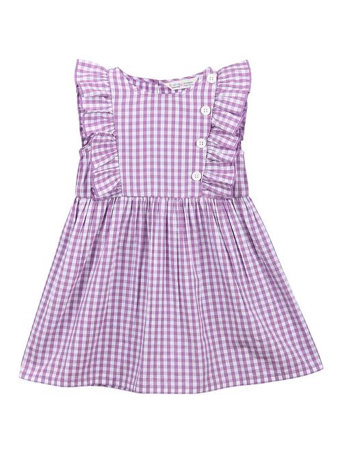 purple checkered frock - 18300108 - Standard Image - 1