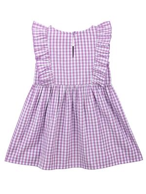 purple checkered frock - 18300108 - Standard Image - 2