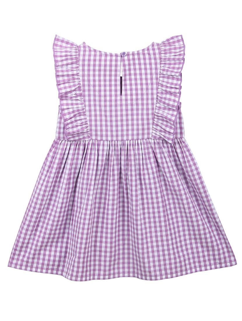 purple checkered frock - 18300108 - Zoom Image - 2