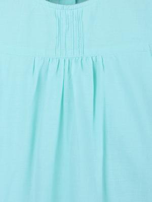 blue solid frock - 18300110 - Standard Image - 3