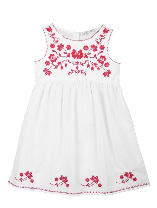white embroidered detail frock - 18300116 - Standard Image - 1
