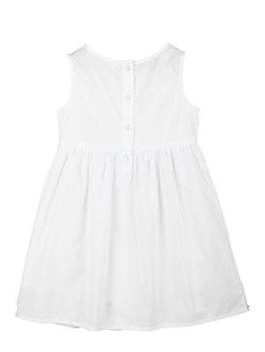white embroidered detail frock - 18300116 - Standard Image - 2