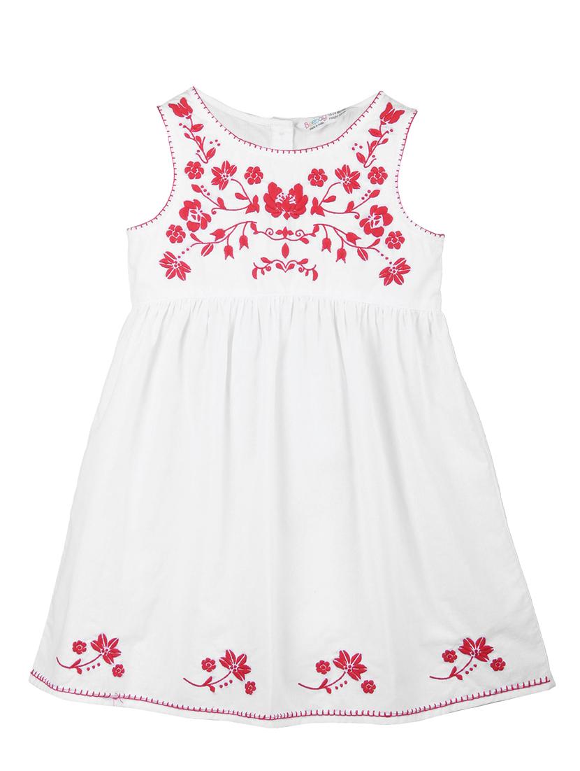white embroidered detail frock - 18300116 - Zoom Image - 1