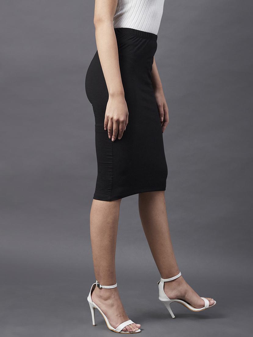 mid rise solid bodycon skirt - 18301701 - Zoom Image - 9