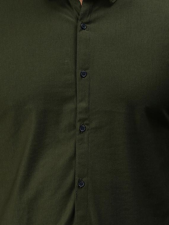 olive-green printed casual shirt - 18301733 - Zoom Image - 5