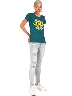 round neck cotton graphic print t-shirt - 18301899 - Standard Image - 3