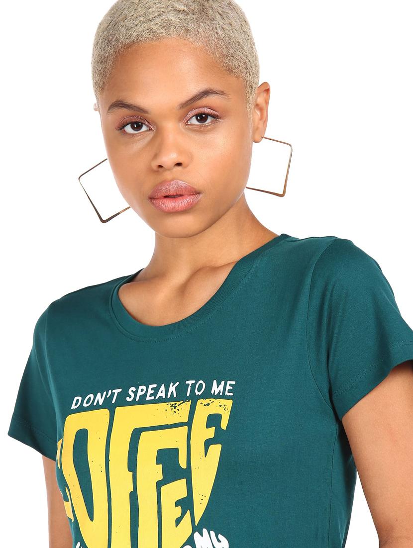 round neck cotton graphic print t-shirt - 18301899 - Zoom Image - 4