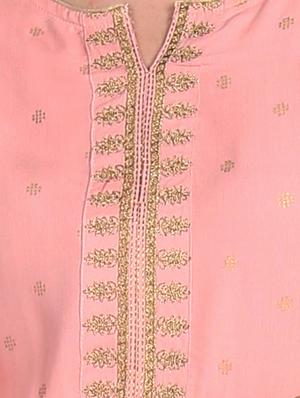 pink printed flared kurta - 18301990 - Standard Image - 5