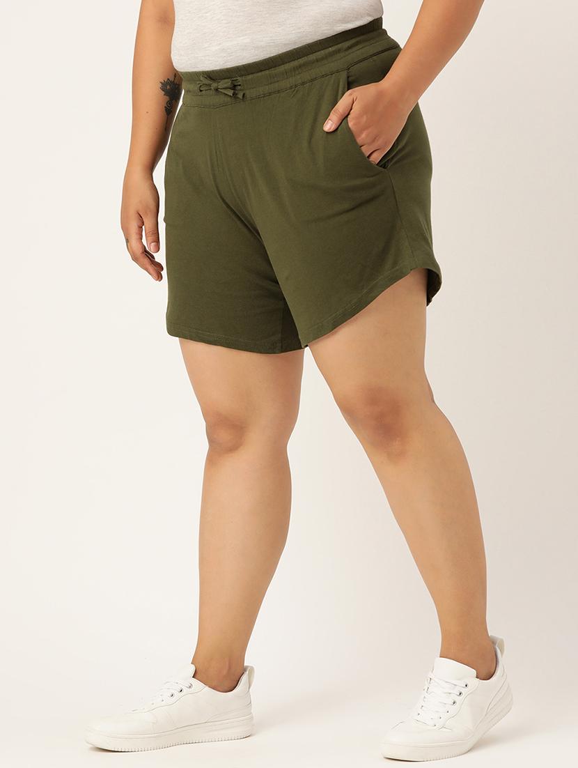 drawstring waist plus short - 18302506 - Zoom Image - 2