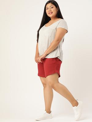 drawstring waist plus short - 18302507 - Standard Image - 4
