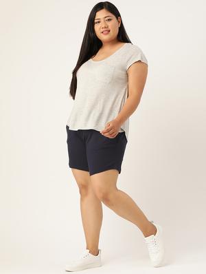 drawstring waist plus short - 18302508 - Standard Image - 4