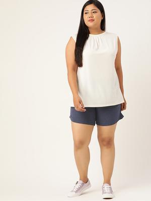 drawstring waist plus short - 18302509 - Standard Image - 4