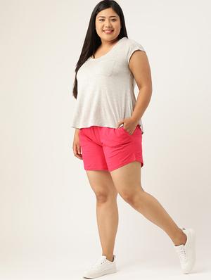 drawstring waist plus short - 18302511 - Standard Image - 4
