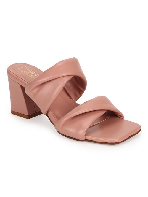 nude pu mules sandals - 18303000 - Standard Image - 1