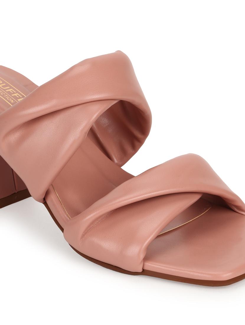 nude pu mules sandals - 18303000 - Zoom Image - 5