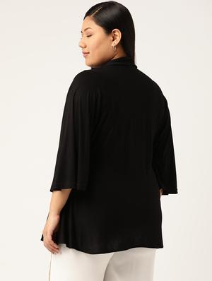 overlap neck solid top - 18304073 - Standard Image - 3