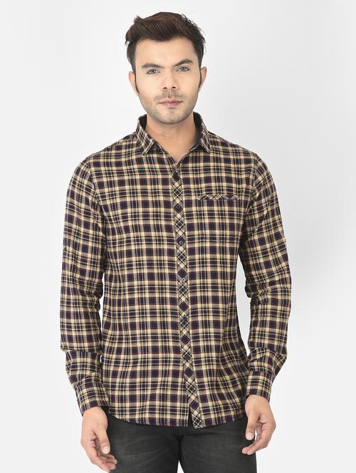 black checkered casual shirt - 18304971 - Standard Image - 1