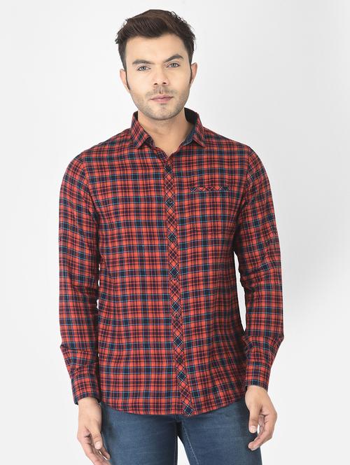red checkered casual shirt - 18304972 - Standard Image - 1