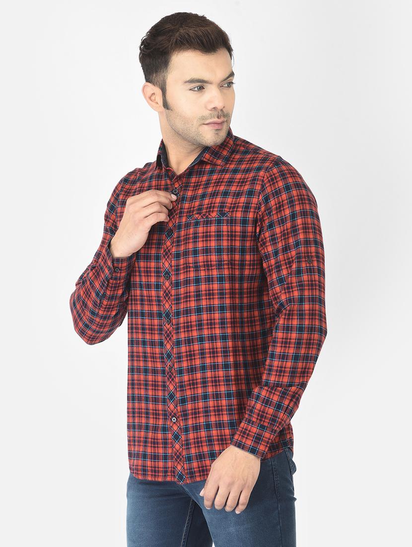 red checkered casual shirt - 18304972 - Zoom Image - 2