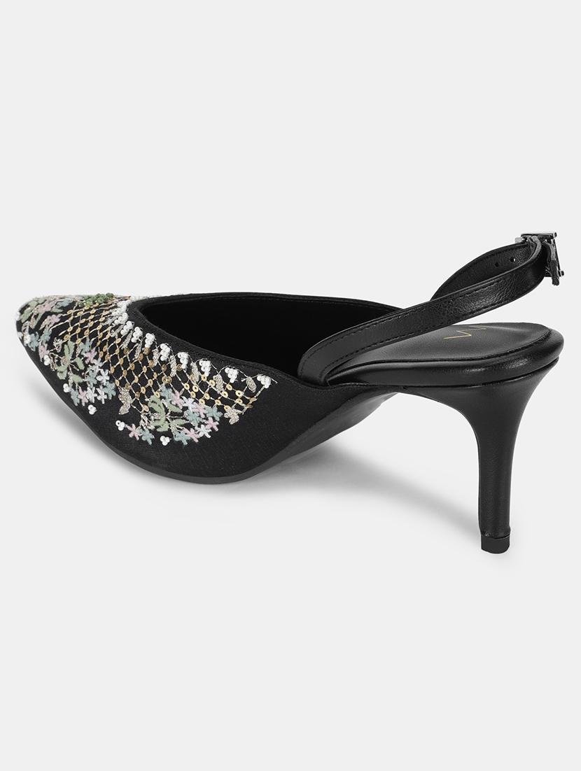 black fabric ethnic sandals - 18305174 - Zoom Image - 2