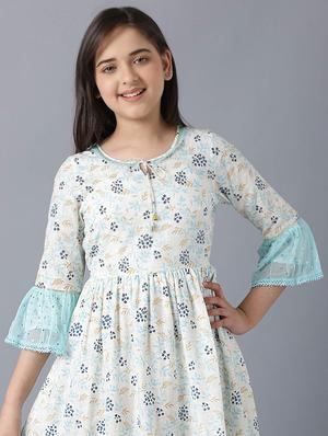 white printed regular kurti - 18305438 - Standard Image - 4