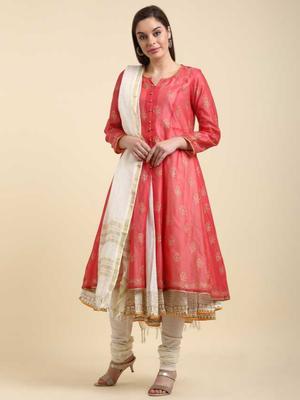 anarkali suit with dupatta with embroidery - 18306026 - Standard Image - 2