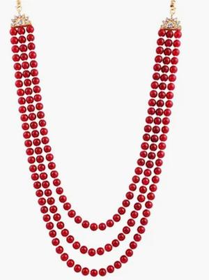 necklace for man red color - 18306029 - Standard Image - 2