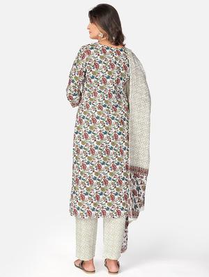 white cotton suit set - 18306086 - Standard Image - 3